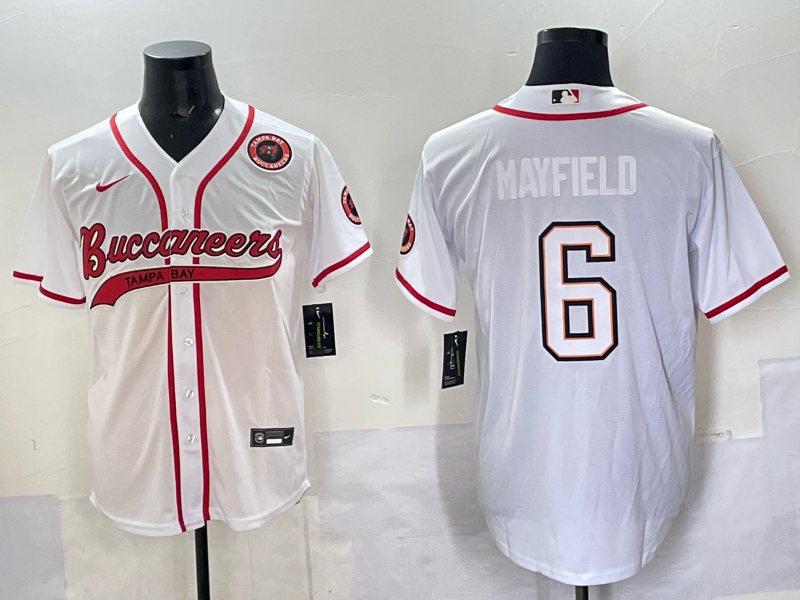 Men Tampa Bay Buccaneers 6 Mayfield white 2025 Nike NFL JERSEY 008